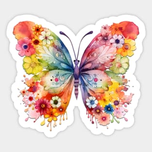 Beautiful Butterfly of Flowers Sticker